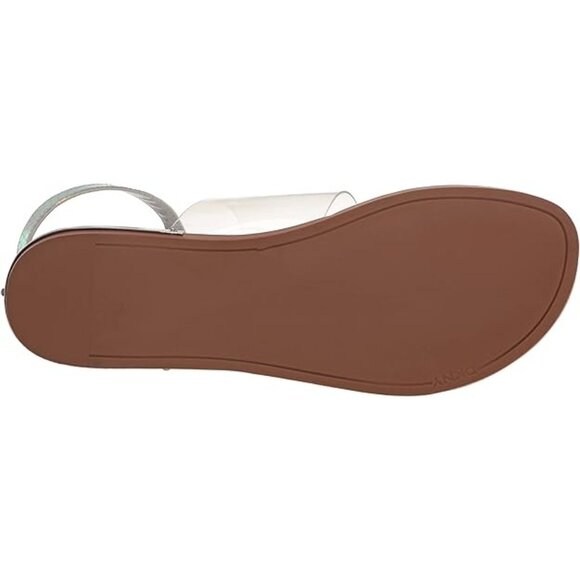 DKNY Women's Ava Flat Thong Sandal Iridescent Clear size 6.5 - Picture 7 of 8